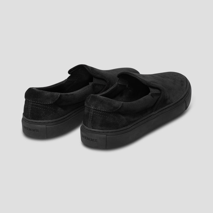 Garda Slip-On Sneakers - Black Suede