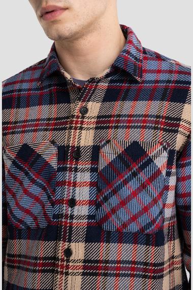 WOOL BLEND SHIRT - CHECKED - sale