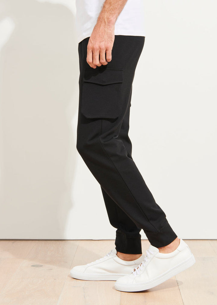 STRETCH CARGO JOGGER - BLACK