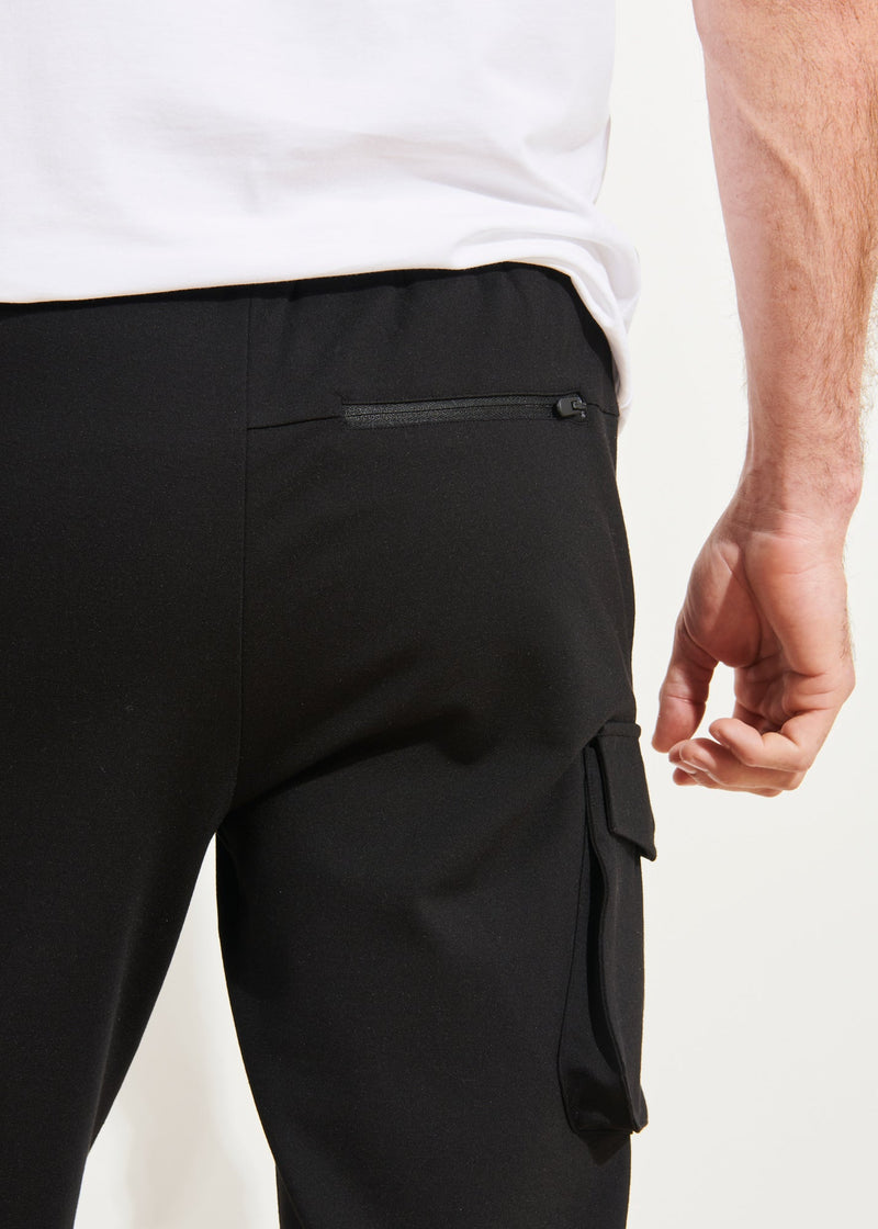 STRETCH CARGO JOGGER - BLACK