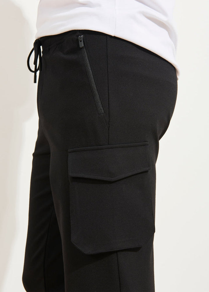 STRETCH CARGO JOGGER - BLACK