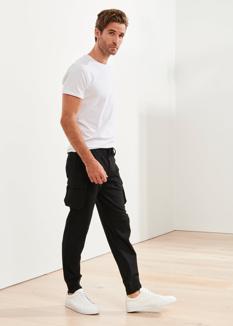 STRETCH CARGO JOGGER - BLACK
