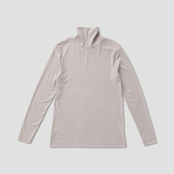 Wool Highneck Tops - Light Gray - sale
