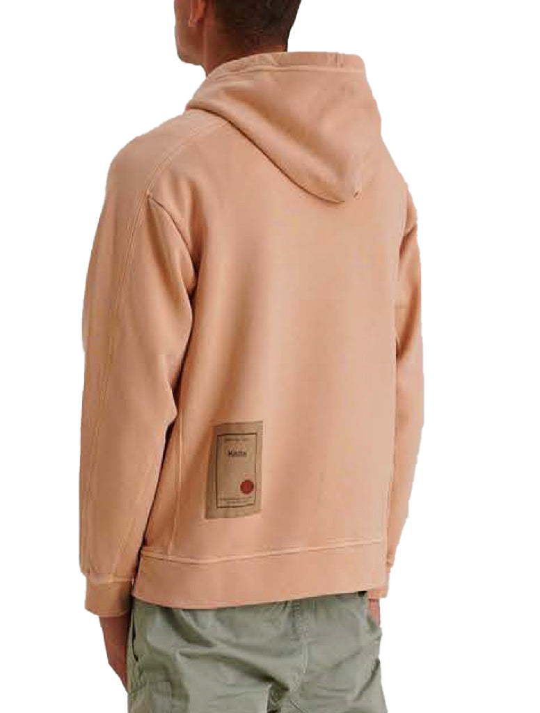GARMENT DYED JUMPER HOODIE - Apricot