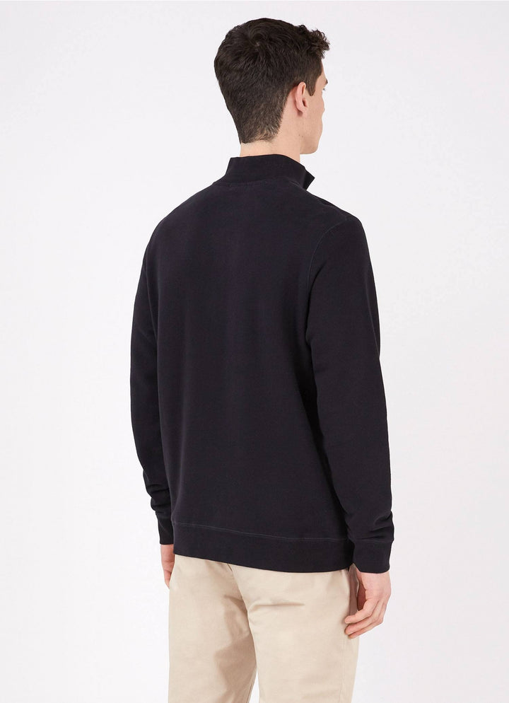 Half Zip Loopback Sweatshirt - Black