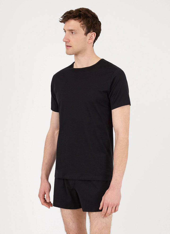 Superfine Cotton Underwear T‑shirt - Black