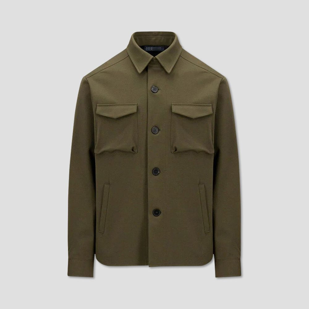 Shirt Jacket techno viscose - Moss Green