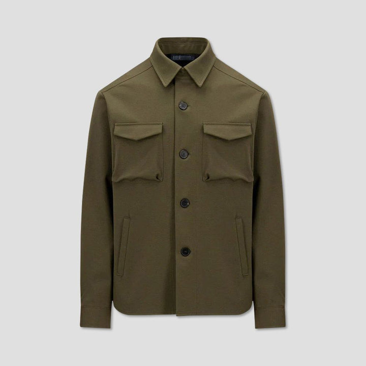 Shirt Jacket techno viscose - Moss Green