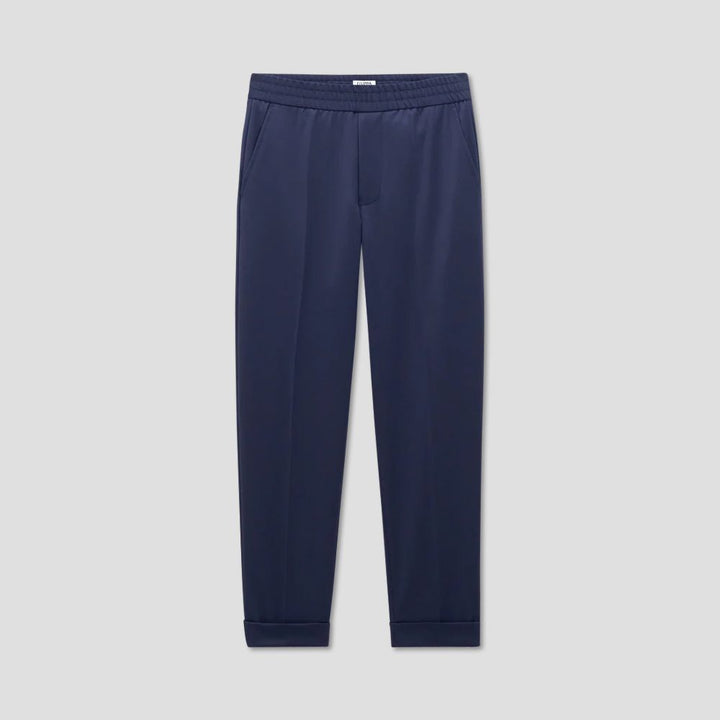 TERRY CROPPED TROUSERS - NAVY